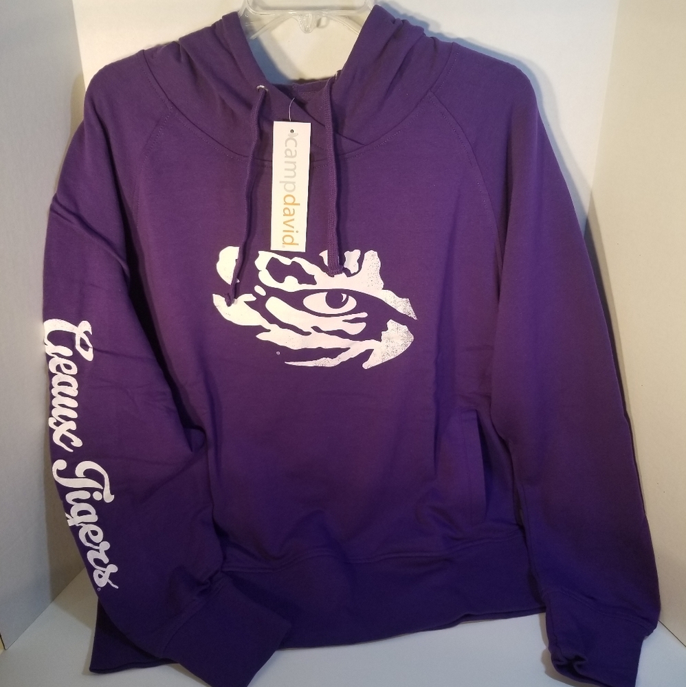NCAA Women's LSU Hooded Sweatshirt L
